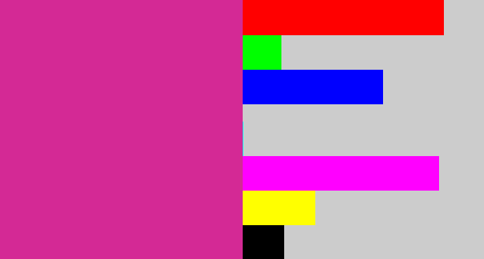 Hex color #d42995 - darkish pink