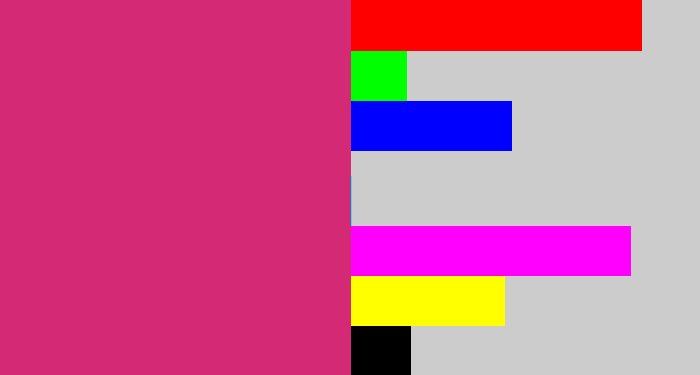 Hex color #d42a76 - dark pink