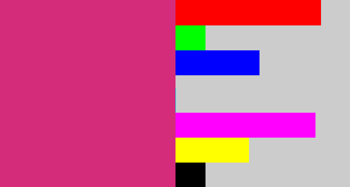 Hex color #d42b7a - darkish pink