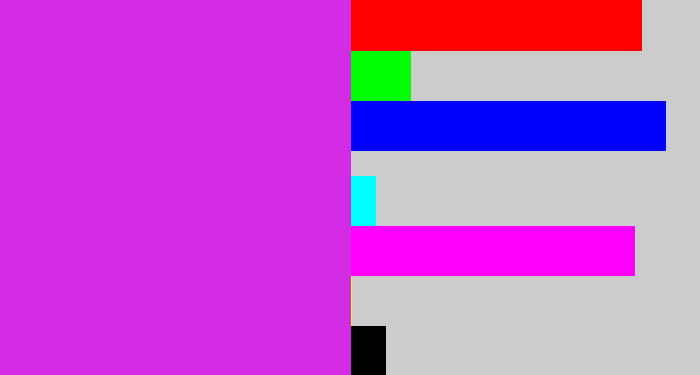 Hex color #d42ce5 - purple/pink