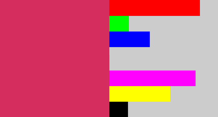 Hex color #d42d5e - dark pink