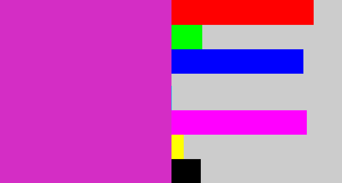Hex color #d42dc5 - purpley pink
