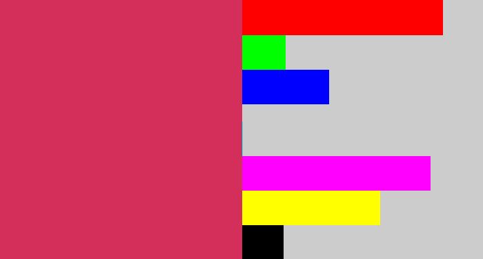Hex color #d42e5b - dark pink