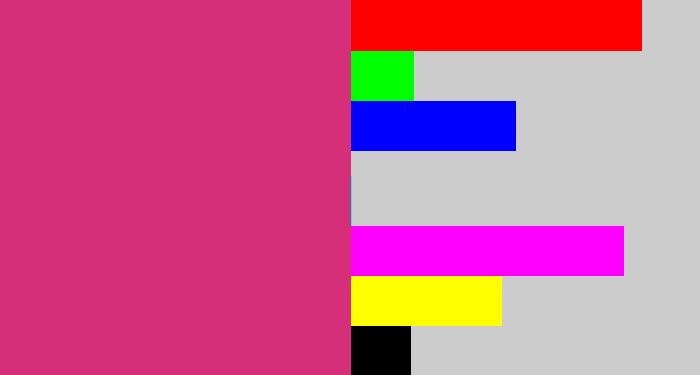 Hex color #d42f78 - dark pink