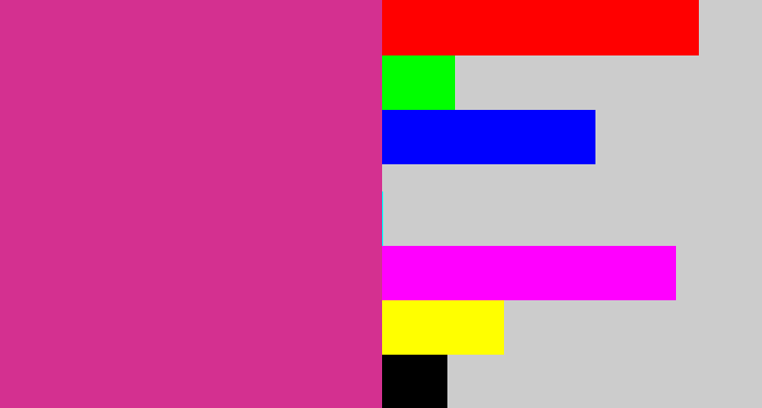 Hex color #d43090 - darkish pink