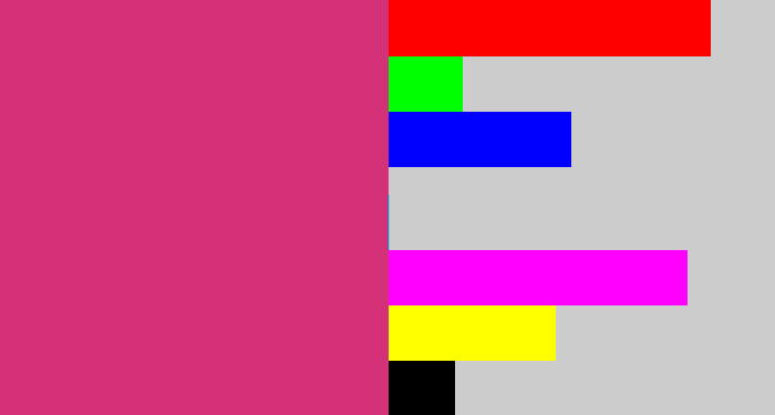 Hex color #d43179 - darkish pink