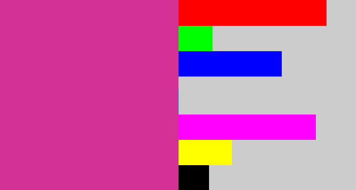 Hex color #d43194 - darkish pink