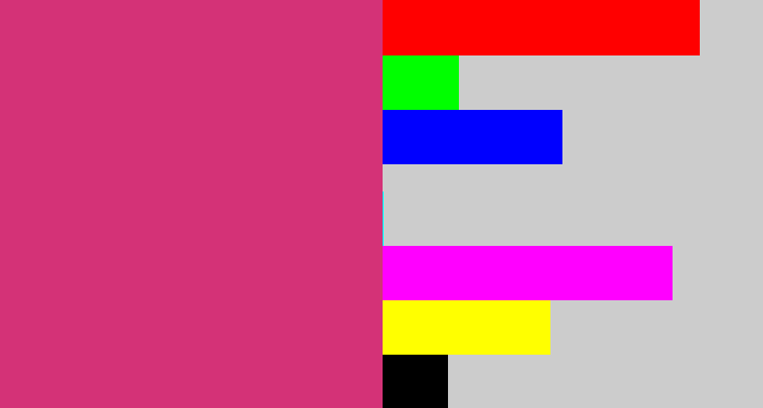 Hex color #d43277 - dark pink
