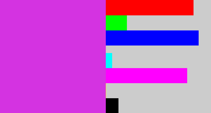 Hex color #d433e1 - purple/pink