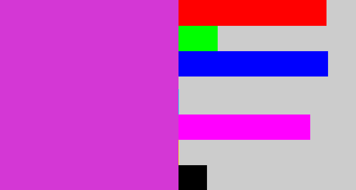 Hex color #d437d5 - purple pink