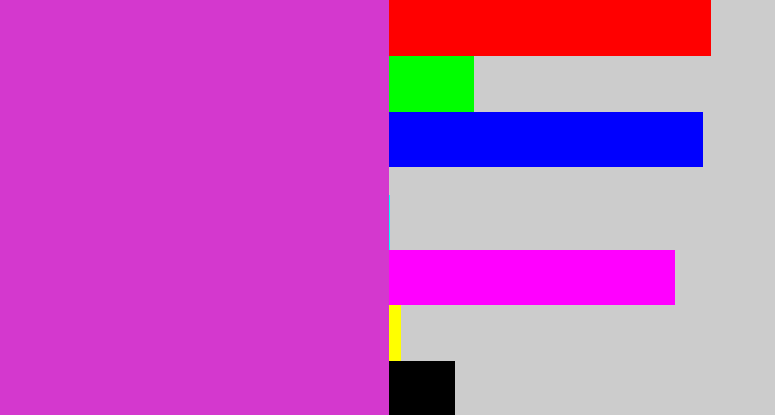 Hex color #d438ce - purple pink