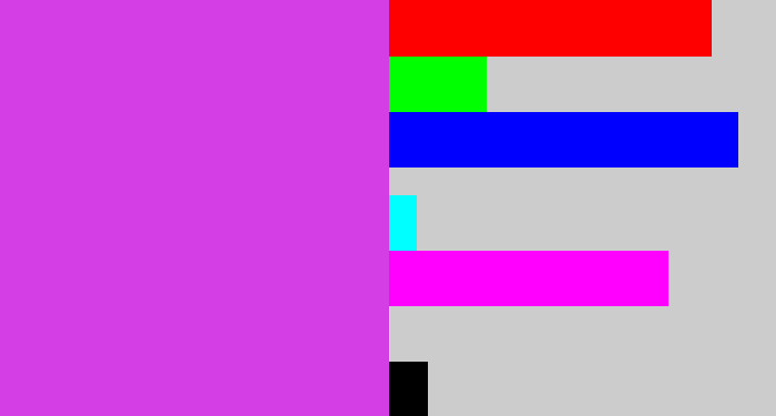 Hex color #d43fe5 - pinkish purple