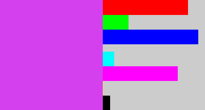Hex color #d440ee - heliotrope