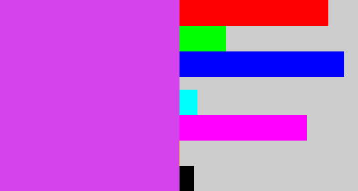 Hex color #d443eb - heliotrope