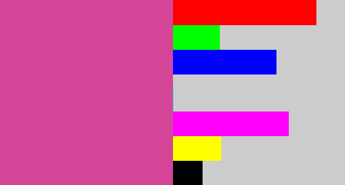 Hex color #d44598 - darkish pink