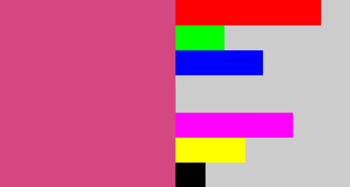 Hex color #d44780 - darkish pink