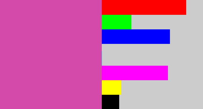 Hex color #d44aab - purplish pink