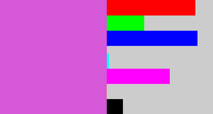 Hex color #d458d8 - pink purple