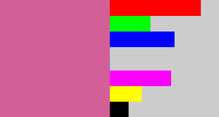 Hex color #d45e97 - purplish pink
