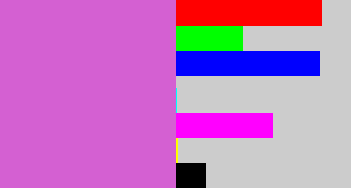 Hex color #d460d2 - purpleish pink