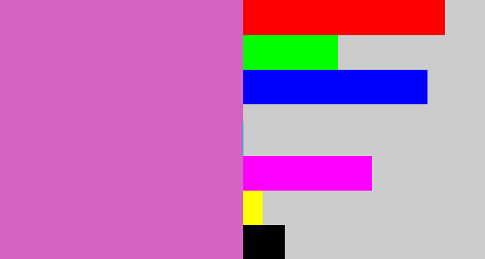 Hex color #d463c2 - pale magenta