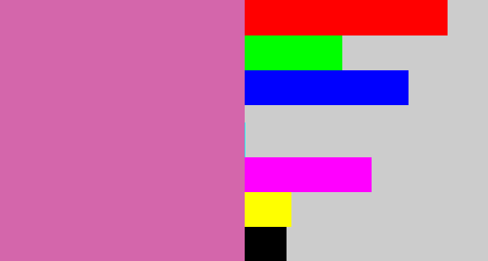 Hex color #d466ab - pale magenta