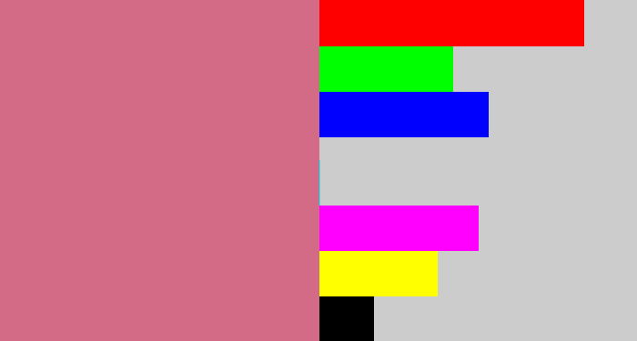 Hex color #d46b86 - pinkish