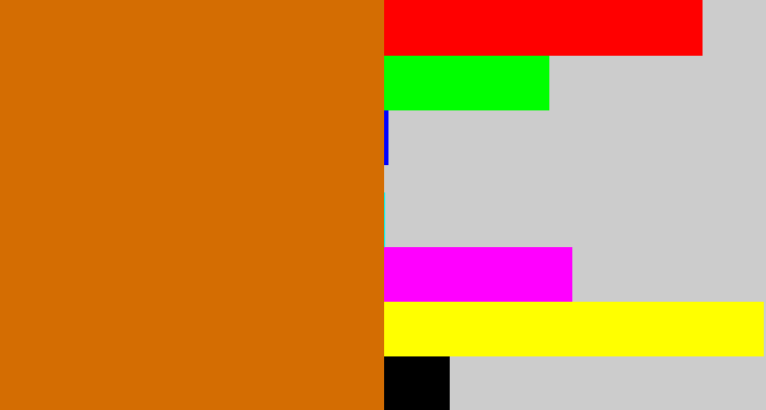 Hex color #d46d02 - browny orange