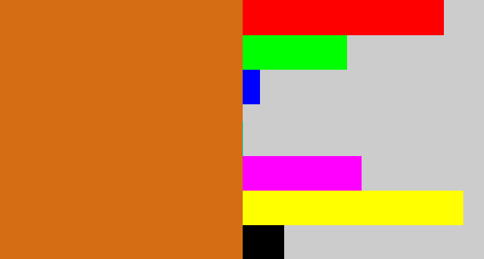 Hex color #d46d13 - browny orange