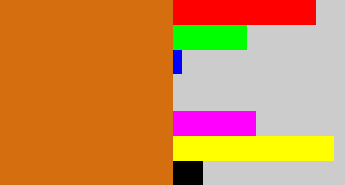 Hex color #d46e0e - browny orange