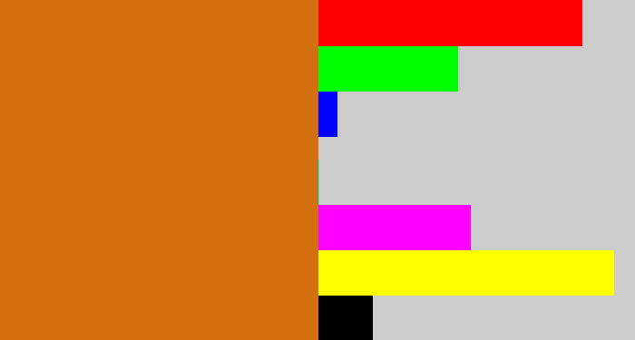 Hex color #d46f0f - dirty orange