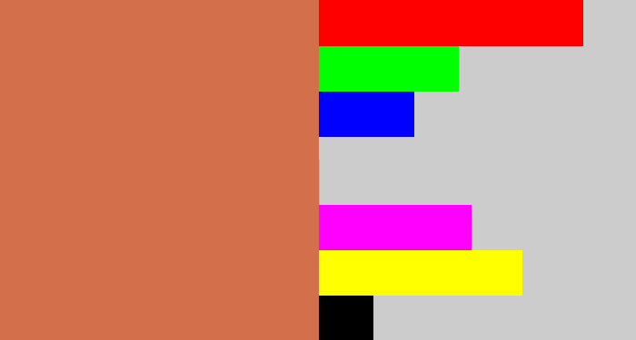 Hex color #d46f4c - terracota