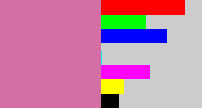 Hex color #d46fa6 - pale magenta