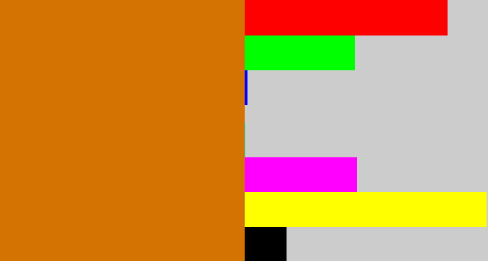 Hex color #d47202 - browny orange
