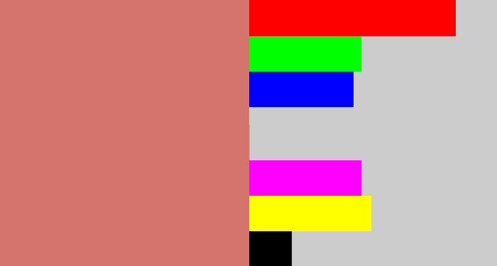 Hex color #d4746c - pinkish