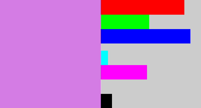 Hex color #d47be4 - lavender pink
