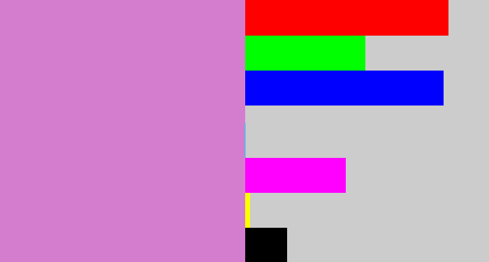 Hex color #d47dcf - lavender pink