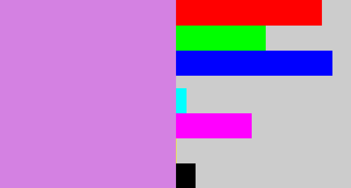 Hex color #d481e2 - lavender pink