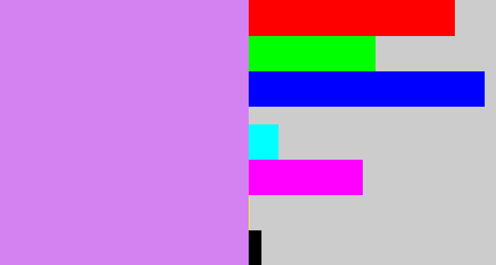 Hex color #d482f2 - liliac