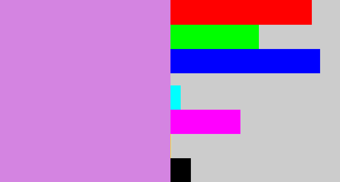 Hex color #d484e1 - lavender pink