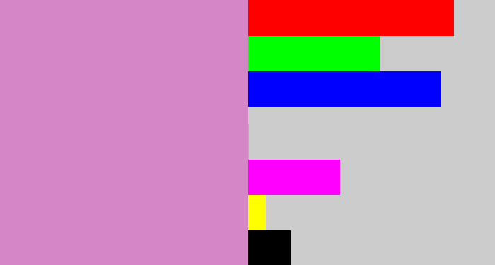 Hex color #d486c6 - lavender pink