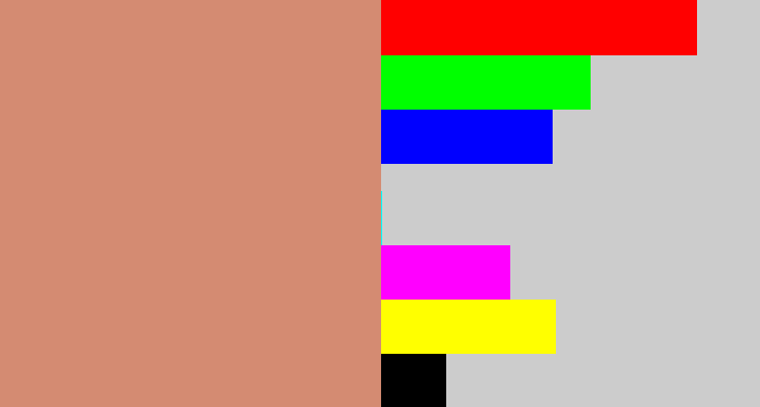 Hex color #d48b72 - pinkish tan