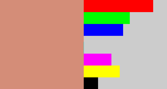 Hex color #d48d78 - pinkish tan