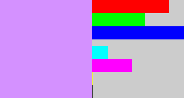 Hex color #d491ff - baby purple