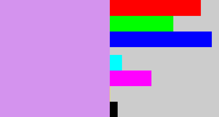 Hex color #d493ee - baby purple