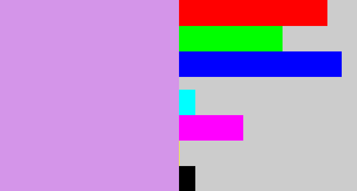 Hex color #d495e9 - lavender
