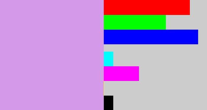 Hex color #d499e8 - lavender