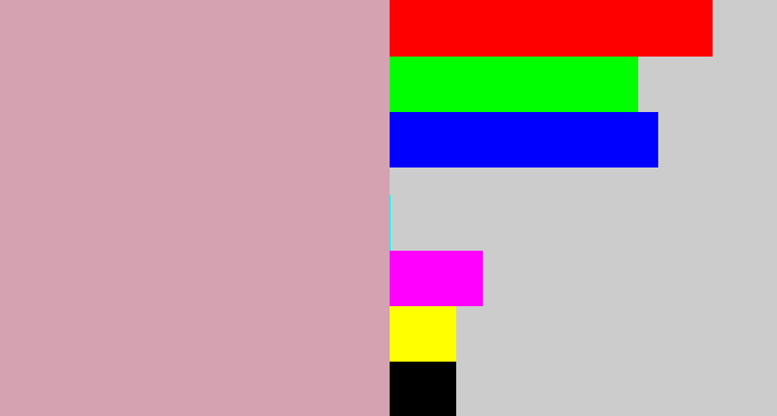 Hex color #d4a2b1 - faded pink