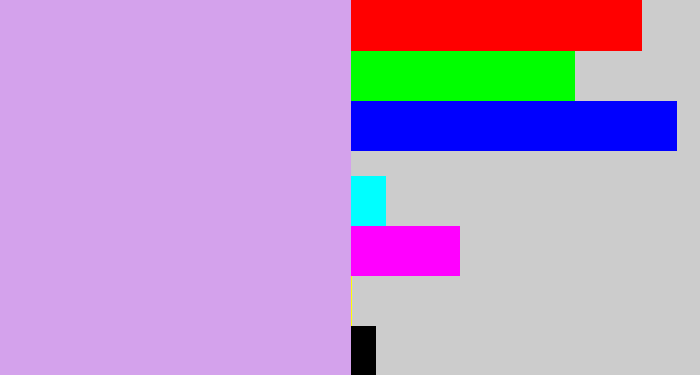 Hex color #d4a2ec - lavender