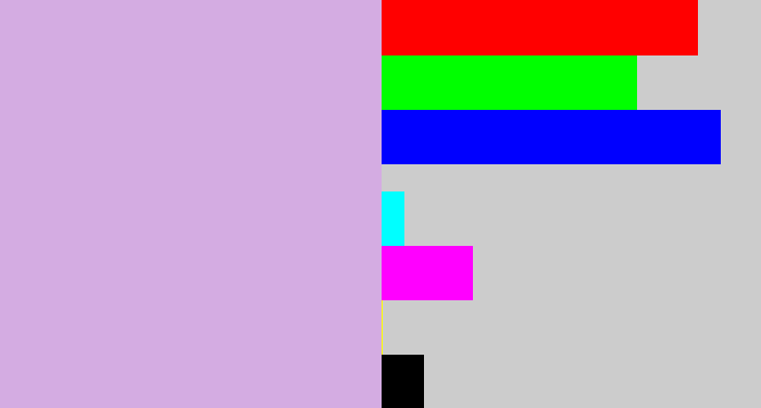 Hex color #d4ace2 - lavender
